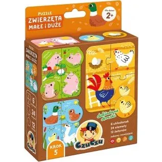 CzuCzu Zwierzęta małe i duże, puzzle 24 elementy, od 2 lat