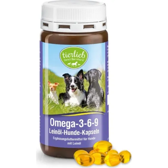 Tierlieb Omega 3-6-9 dla psów 180 kapsułek