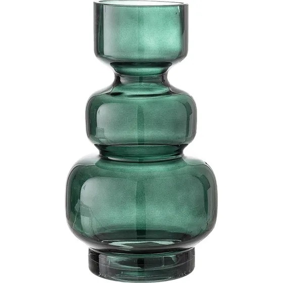 Bloomingville Wazon Johnson 25 x 14,5 cm zielony szklany