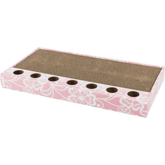 TRIXIE Drapak kartonowy 48 cm z piłeczkami i dzwonkiem