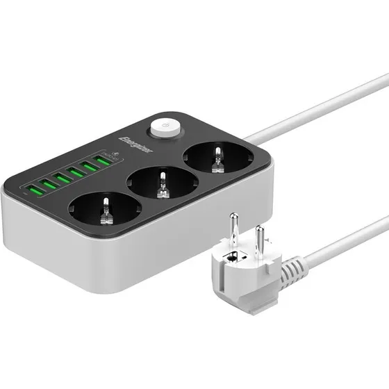 Energizer EPB2500W01EU Listwa zasilająca 3x SCHUKO 6x USB-A