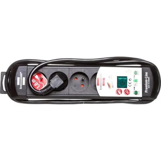 Brennenstuhl Premium-Line 1,8 m 4 gniazda czarna