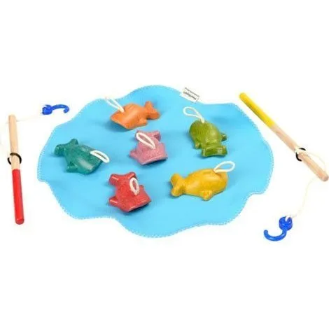 Plan Toys Drewniane Wędkarstwo 3+ z 6 Rybkami i 2 Wędkami