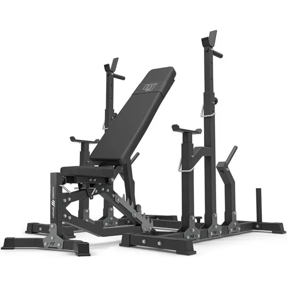 Marbo Sport MS-L102 2.0 + MS-S104 – Ławka dwustronnie regulowana z asekuracją