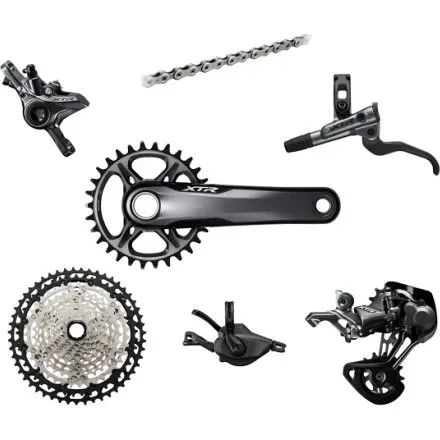Shimano XTR M9120 12-rzędowa mechaniczna z hamulcami 2-tłoczkowymi 175 mm, 36T, 10-45