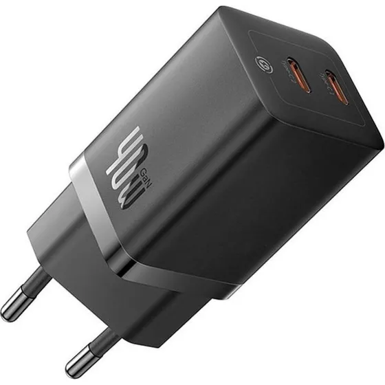 Baseus GaN5 Pro 40W 2x USB-C czarna