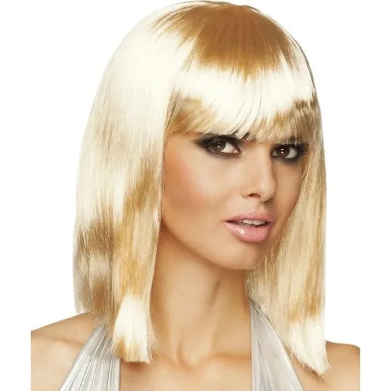 Dance Blond Peruka z Grzywką Półdługa