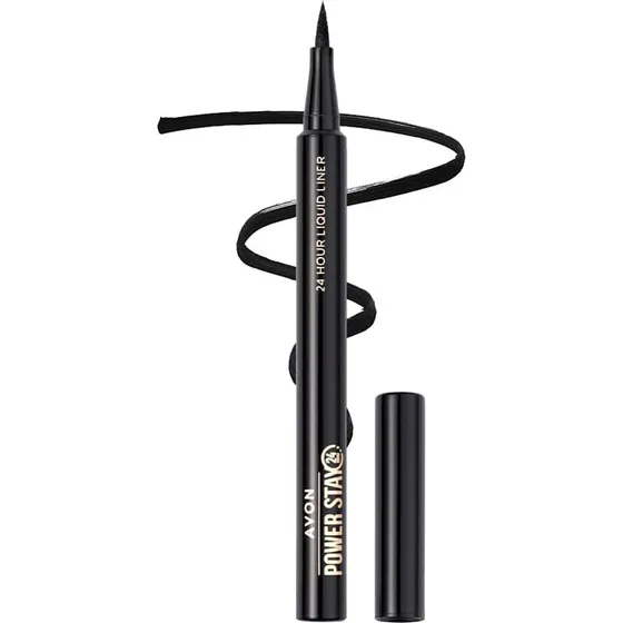Avon Power Stay Płynny eyeliner Blackest Black 24h