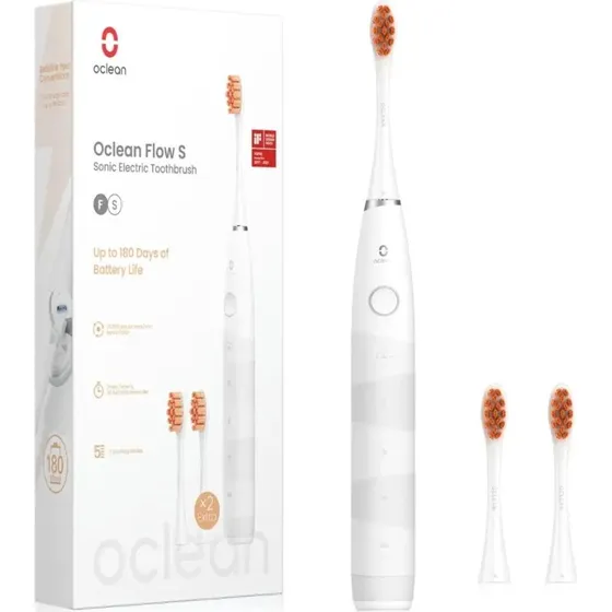 Oclean Flow S Biała z 3 końcówkami