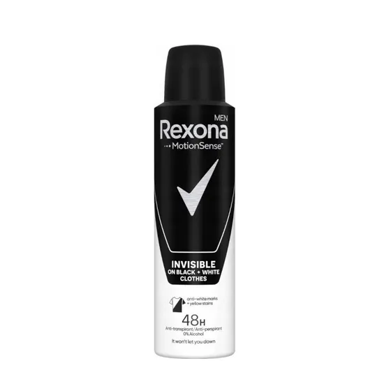 Rexona Invisible Black & White Antyperspirant Męski Spray 200ml