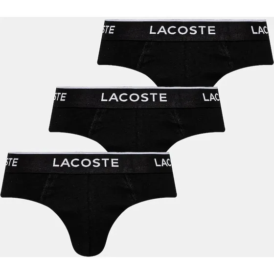 Lacoste Slipy 3-pack z Logo, Czarny