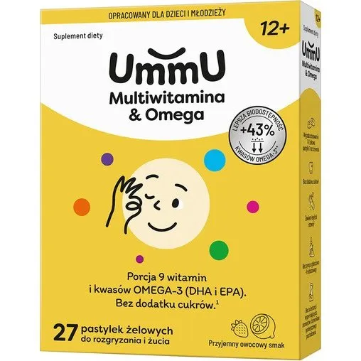Ummu Multiwitamina & Omega 12+ 27 pastylek do ucia