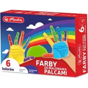 Herlitz Farby do malowania palcami 6 kolorów, 40 ml