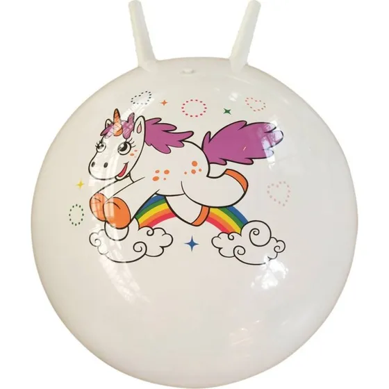 Jednorożec Mix - Piłka do skakania 45 cm z rogami