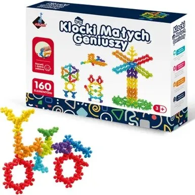 ASKATO Klocki Małych Geniuszy Kwiatki Kulki 160 el