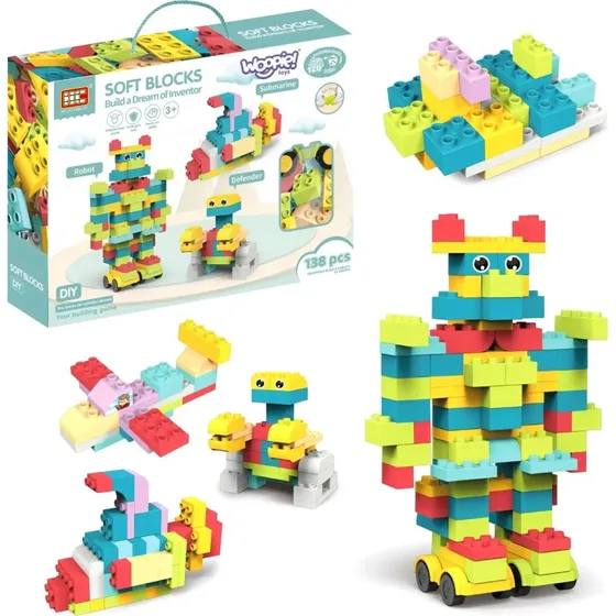 WOOPIE Klocki Konstrukcyjne 86 el. - Edukacyjne, 3D