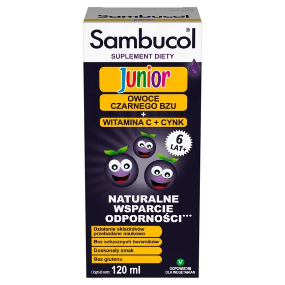 Sambucol Junior Syrop 120 ml dla dzieci od 6 lat