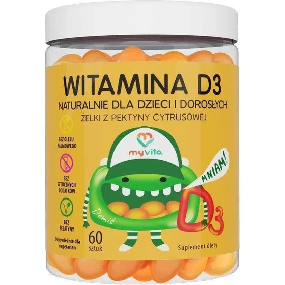 MyVita Witamina D3 1000 IU Naturalne Żelki 60 szt