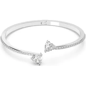 Swarovski Mesmera Bangle Heart Biała Rodem