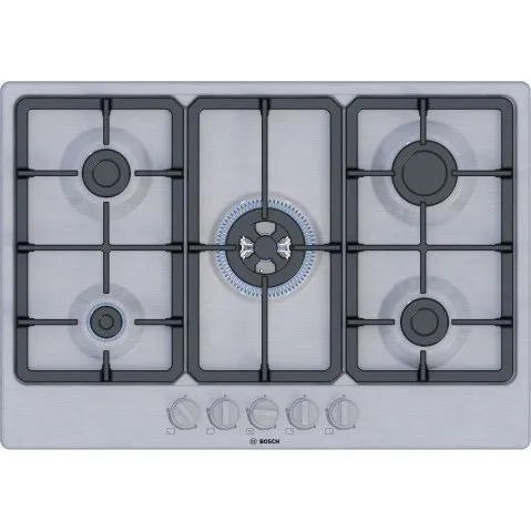 Bosch Serie 4 PGQ7B5K90 płyta gazowa 75 cm stal nierdzewna 5 stref