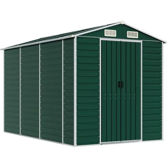 vidaXL Szopa ogrodowa zielona 191x300x198 cm stal ocynkowana