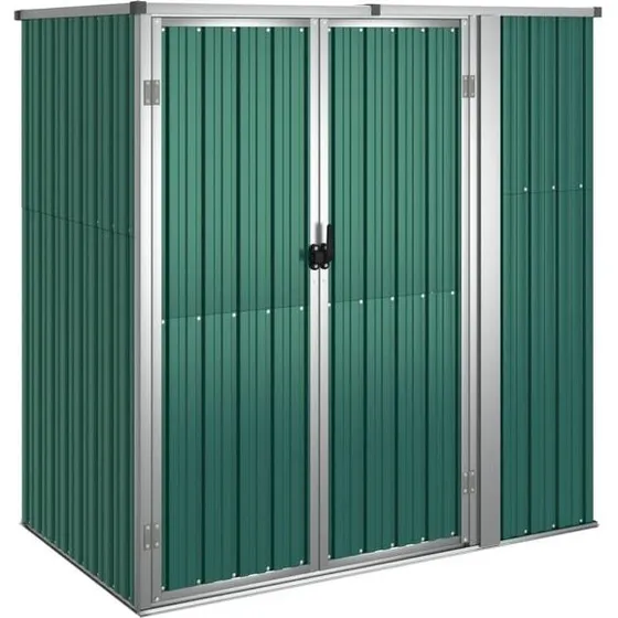 vidaXL Szopa ogrodowa zielona 161x89x161 cm stal galwanizowana