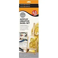 Daler Rowney Simply Creative Easel Set - Zestaw akrylowy 43 szt.