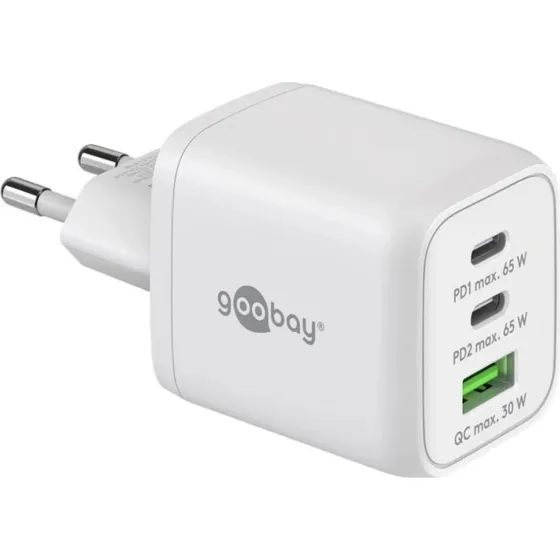 Goobay Wieloportowa Ładowarka USB-C PD Nano 65W biała