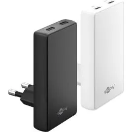 Goobay Ładowarka USB-C PD GaN 90° Flat 65 W biała