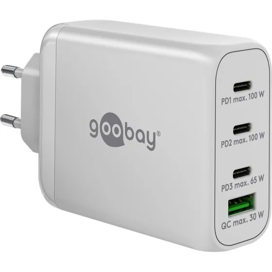 Goobay Wieloportowa ładowarka USB-C PD 100 W biała