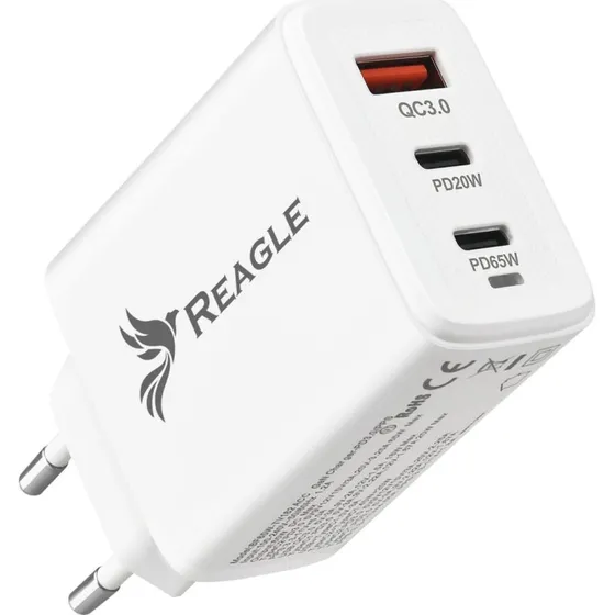 Reagle GaN 65W Ładowarka 2x USB-C, 1x USB-A