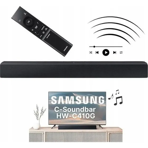 Samsung HW-C410G Soundbar 2.0 40 W czarny z subwooferem i pilotem
