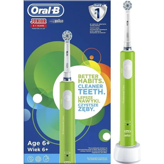 Oral-B Junior D16.513 Green Szczoteczka Elektryczna dla Dzieci z Etui