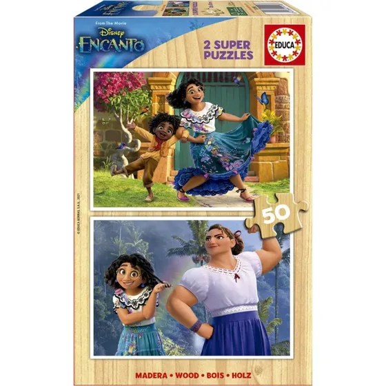 Educa Puzzle Drewniane Encanto 2×50 Elementów