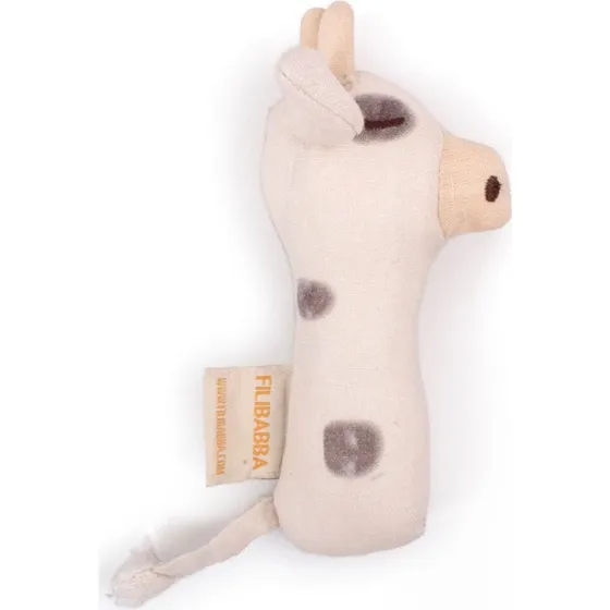 Filibabba Lniana grzechotka Cow – marchewka
