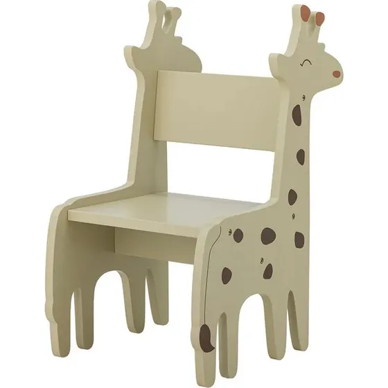 Bloomingville Krzesełko Ibber w kształcie żyrafy, zielone, MDF FSC®