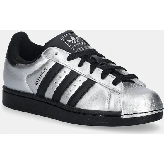 adidas Originals Superstar II damskie skórzane srebrne