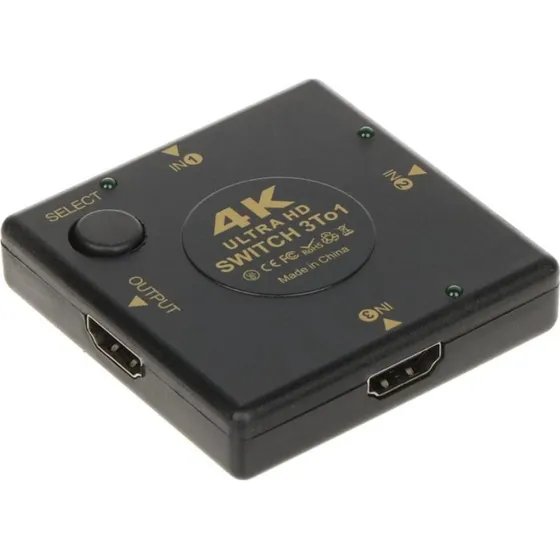 PAWONIK Switch 3x HDMI 4K UHD, 1 wyjście