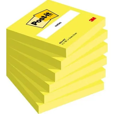 3M Post-it 654NGE, karteczki 76x76 mm, neonowy żółty, 100 szt.