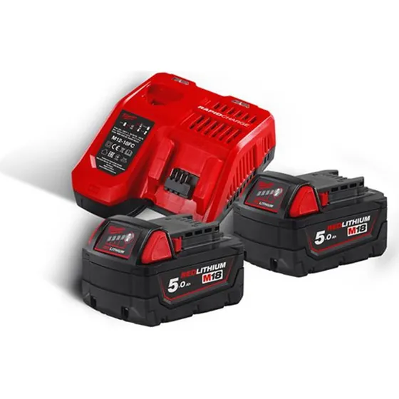Milwaukee M18 NRG-502 Zestaw 2x 5Ah + Ładowarka 6A