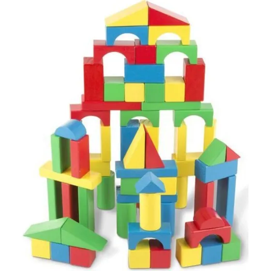 Melissa & Doug Klocki Drewniane 100 szt. 10481