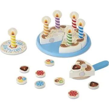Melissa & Doug: Tort Urodzinowy Drewniany z Akcesoriami