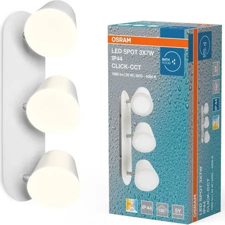 OSRAM LED Spot IP44 3x7W Click-CCT 3000/4000K