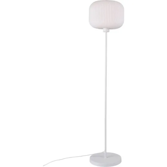 Nordlux Milford Lampa Podłogowa Biała z Szklanym Kloszem