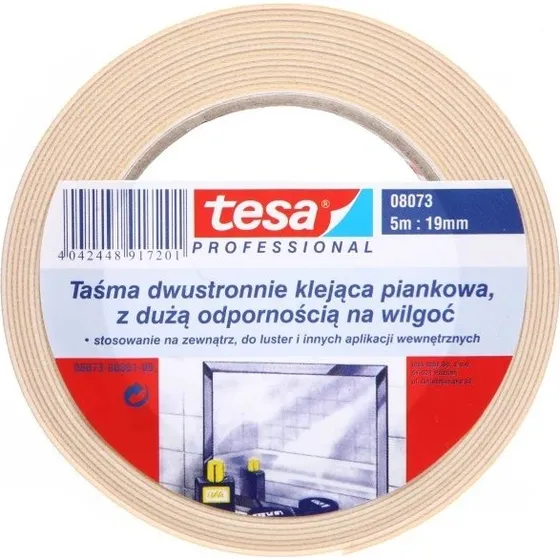 Tesa Tesafix Dwustronna Piankowa 5m x 19mm