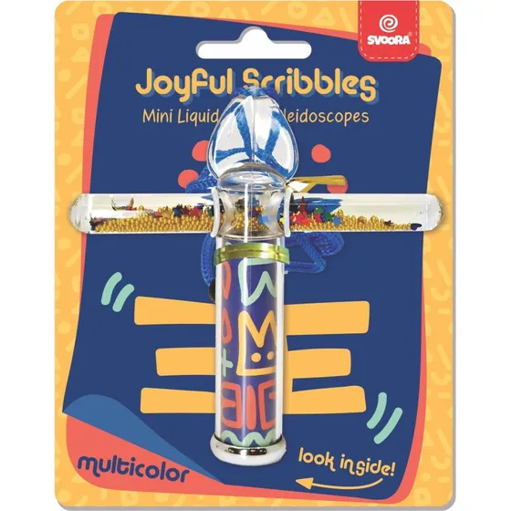 SVOORA Mini kalejdoskop z płynem i brokatem multicolor