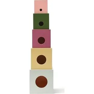 Kid's Concept Kostki do układania drewniane Edvin 5 szt multicolor