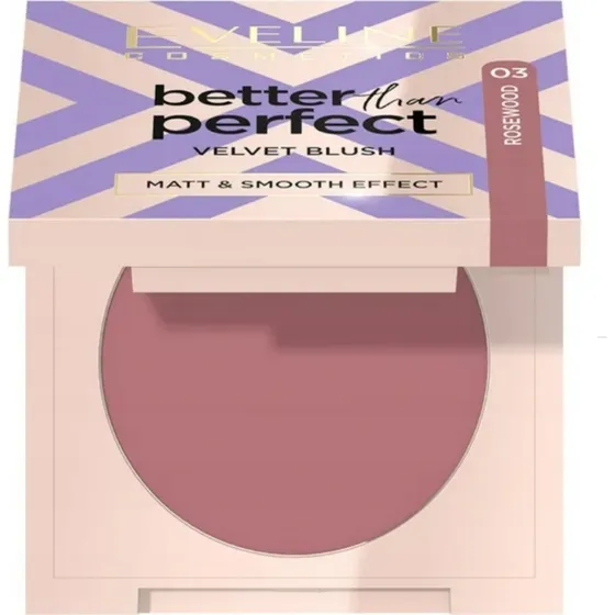 Eveline Better Than Perfect Velvet Blush Róż Rosewood 03, 2.3g
