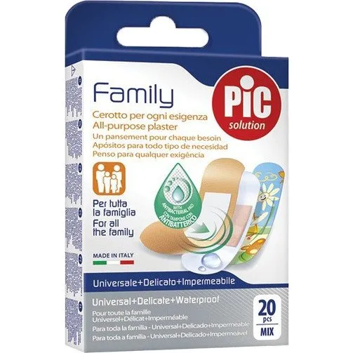 PiC Family Plastry Antybakteryjne Mix 20 szt