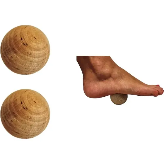 EkoKlocki Yoga + Piłka do Masażu 2szt Buk 5cm